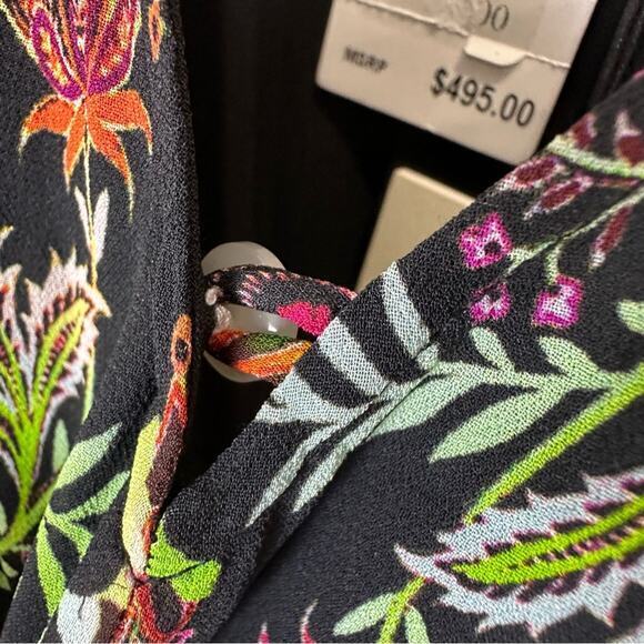 Alexis Holli Floral Mini Dress Women's XS Black Multicolor Midnight Bloom‎ New - Picture 8 of 12